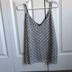 Black and white camisole style blouse